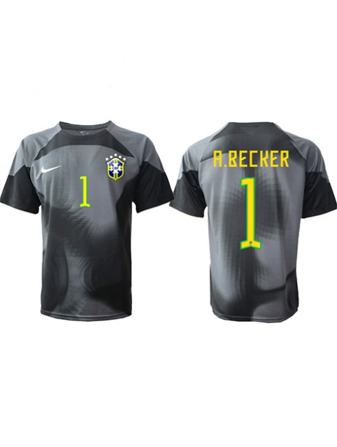 Billige Brasil Alisson Becker #1 Keeper Hjemmedrakt VM 2022 Kortermet